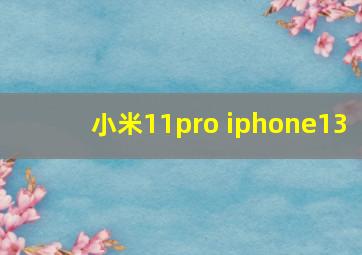 小米11pro iphone13